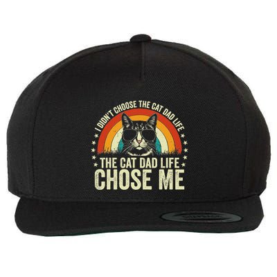 I DidnT Choose The Cat Dad Life The Cat Dad Life Chose Me Wool Snapback Cap