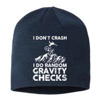 I Don't Crash I Do Random Gravity Checks Mountain Biking Sustainable Beanie