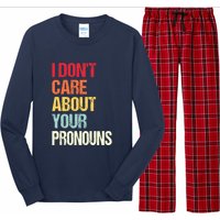 I Don't Care About Your Pronouns Anti Pronoun Long Sleeve Pajama Set