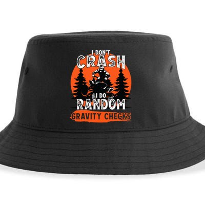 I Dont Crash Random Gravity Checks Quad Racing ATV Sustainable Bucket Hat