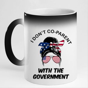 I Don't Co Parent With The Government 11oz Black Color Changing Mug