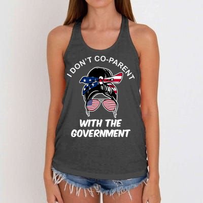 I Don't Co Parent With The Government Women's Knotted Racerback Tank