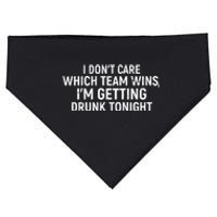 I Don't Care Which Team Wins, I'm Getting Drunk Tonight USA-Made Doggie Bandana