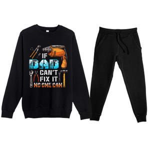 If Dad Cant Fix It No One Can Love Father Day Premium Crewneck Sweatsuit Set