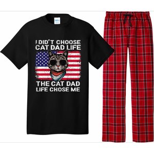 I DidnT Choose The Cat Dad Life The Cat Dad Life Chose Me Pajama Set