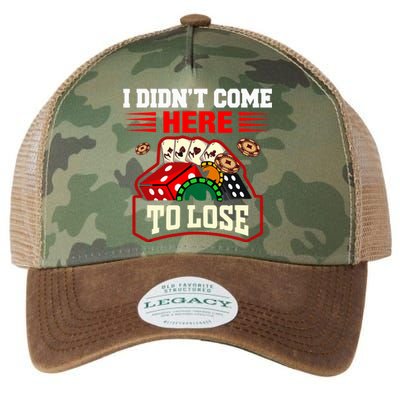 I Didn't Come Here To Lose Lucky Poker Gambling Card Game Legacy Tie Dye Trucker Hat