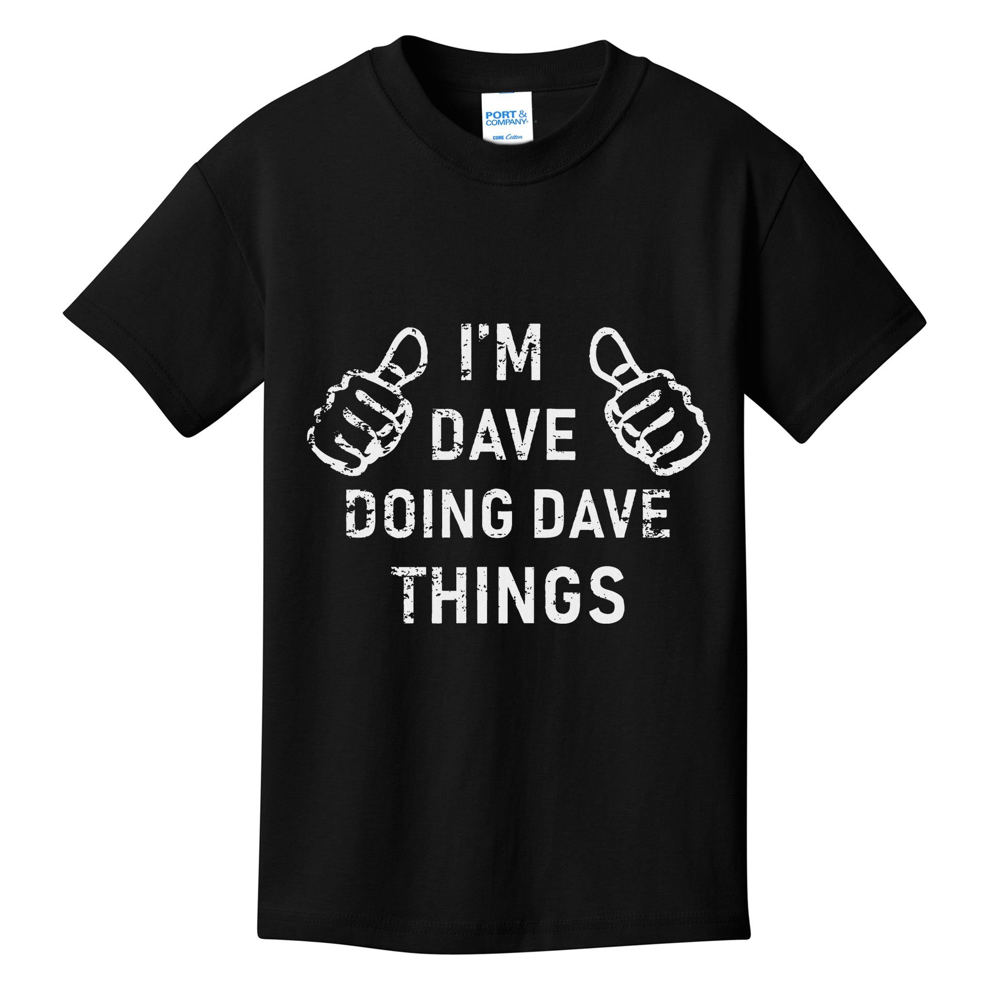 IM Dave Doing Dave Things Funny Lazy Christmas Kids T-Shirt