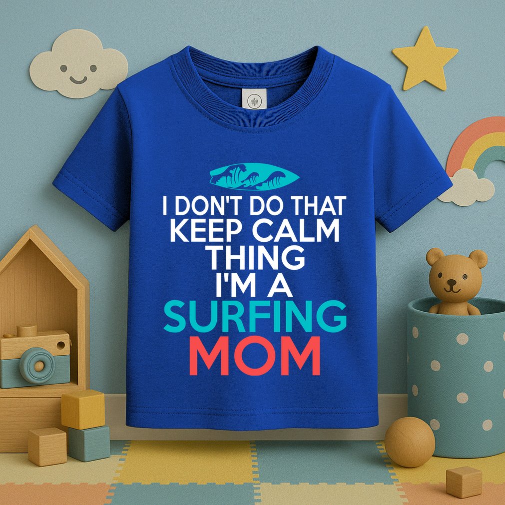 I Dont Do That Calm Thing Im A Surfing Mom Surfer Mother Gift Toddler T-Shirt