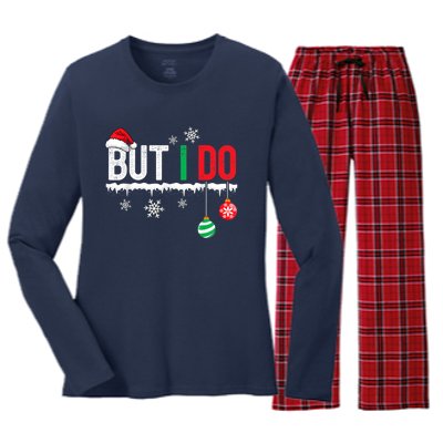 I DonT Do Matching Christmas But I Do Couple Family Xmas Women's Long Sleeve Flannel Pajama Set 