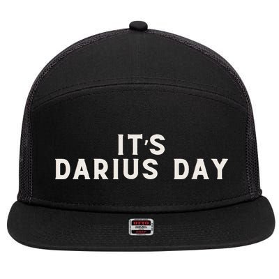 ItS Darius Day Funny Meme 7 Panel Mesh Trucker Snapback Hat