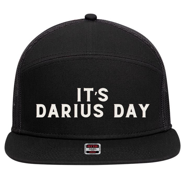 ItS Darius Day Funny Meme 7 Panel Mesh Trucker Snapback Hat