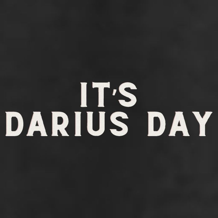 ItS Darius Day Funny Meme 7 Panel Mesh Trucker Snapback Hat