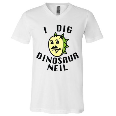 I Dig Dinosaur Neil V-Neck T-Shirt