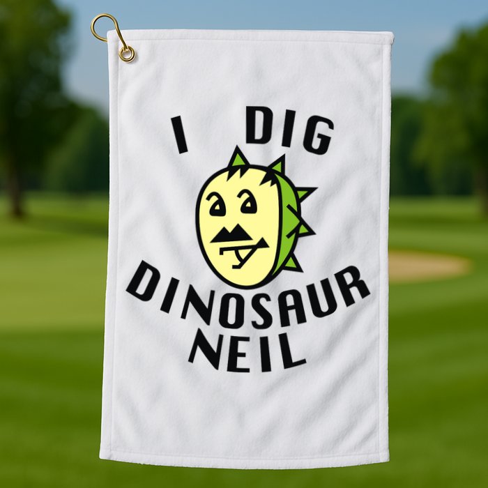 I Dig Dinosaur Neil Golf Towel
