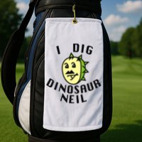 I Dig Dinosaur Neil Golf Towel