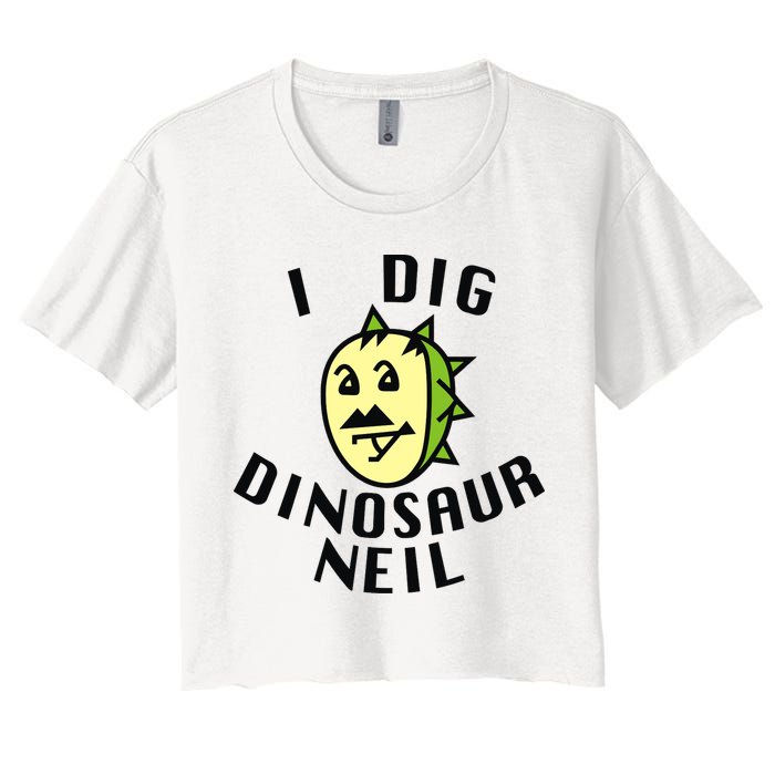 I Dig Dinosaur Neil Women's Crop Top Tee