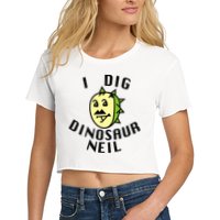 I Dig Dinosaur Neil Women's Crop Top Tee