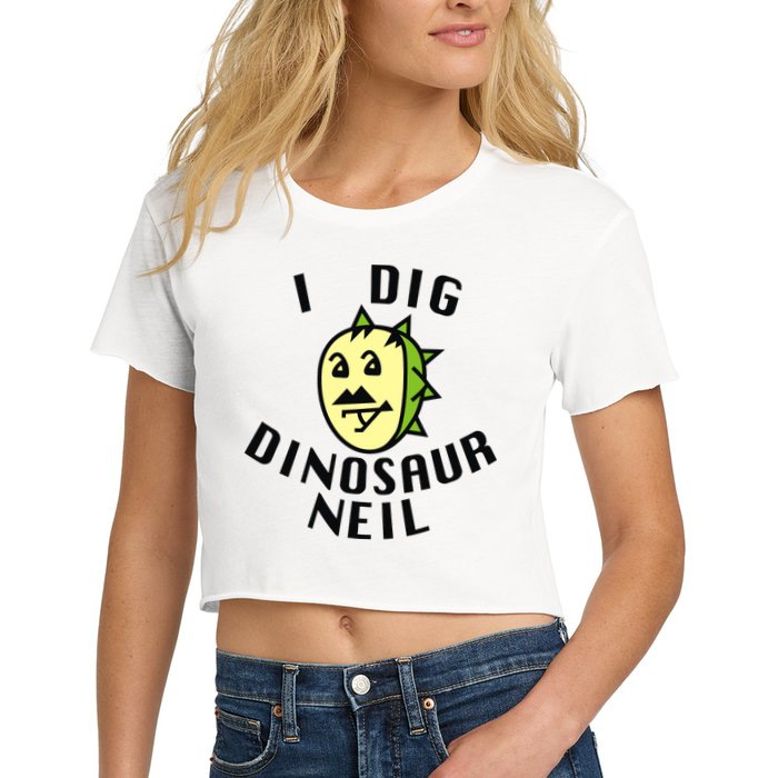 I Dig Dinosaur Neil Women's Crop Top Tee