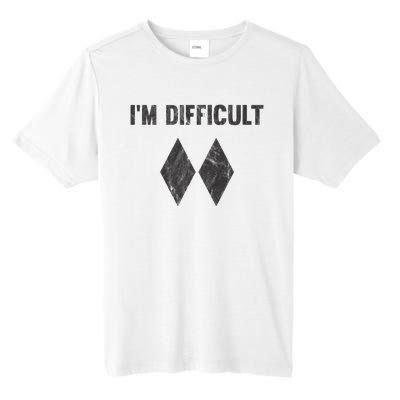 Im Difficult Double Black Diamond Ski Snowboard Tall Fusion ChromaSoft Performance T-Shirt