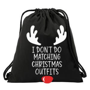 I Dont Do Matching Christmas Outfits But I Do Couple Xmas Drawstring Bag