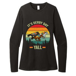 It's Derby Day Yall Retro Derby Horse Racing Lovers Gift Womens CVC Long Sleeve Shirt