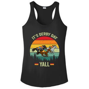 It's Derby Day Yall Retro Derby Horse Racing Lovers Gift Ladies PosiCharge Competitor Racerback Tank