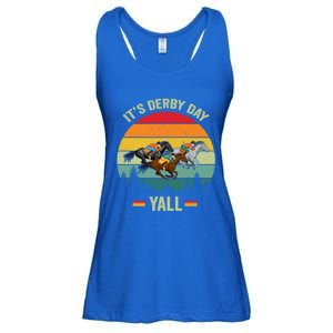 It's Derby Day Yall Retro Derby Horse Racing Lovers Gift Ladies Essential Flowy Tank