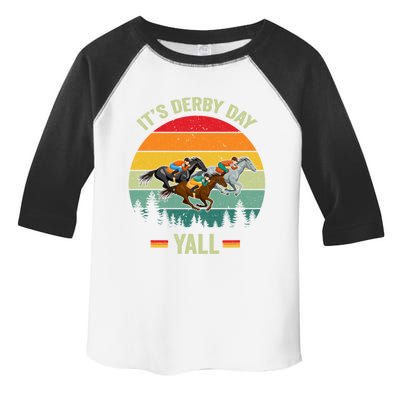 It's Derby Day Yall Retro Derby Horse Racing Lovers Gift Toddler Fine Jersey T-Shirt