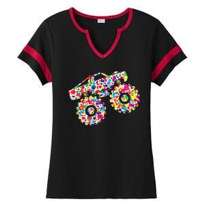 International Dot Day Monster Truck Make Your Mark Ladies Halftime Notch Neck Tee