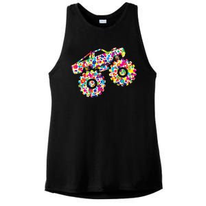 International Dot Day Monster Truck Make Your Mark Ladies PosiCharge Tri-Blend Wicking Tank