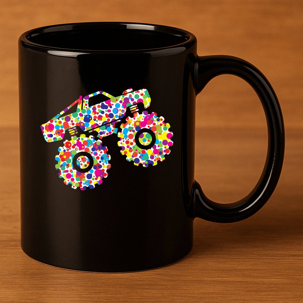 International Dot Day Monster Truck Make Your Mark 11oz C Handle Ceramic Mug