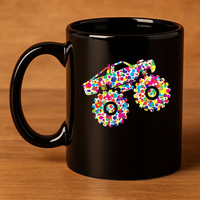 International Dot Day Monster Truck Make Your Mark 11oz C Handle Ceramic Mug