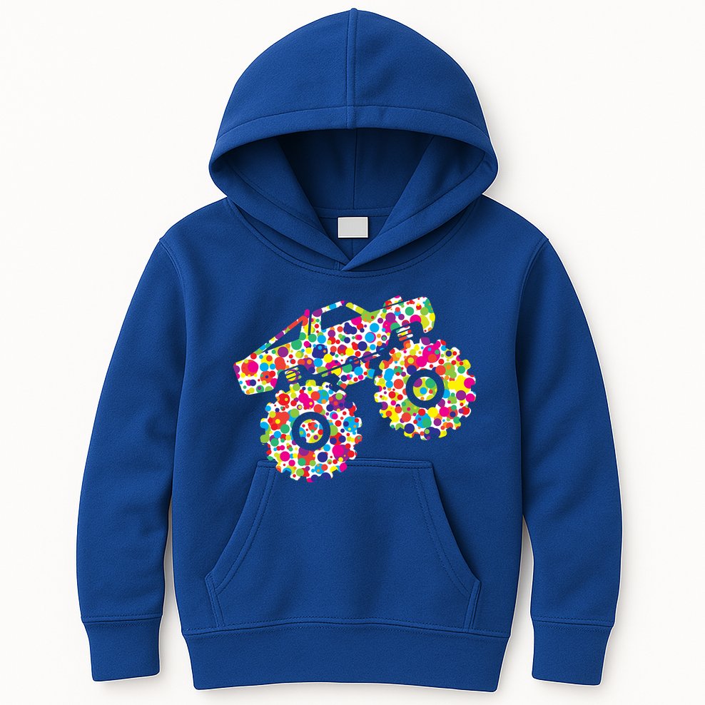 International Dot Day Monster Truck Make Your Mark Kids Hoodie