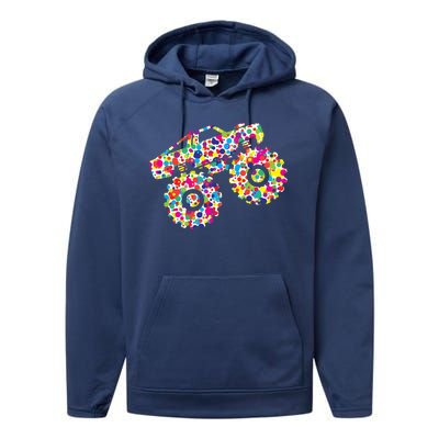 International Dot Day Monster Truck Make Your Mark Performance Fleece Hoodie