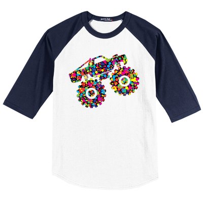 International Dot Day Monster Truck Make Your Mark Baseball Sleeve Shirt