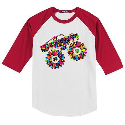 International Dot Day Monster Truck Make Your Mark Kids Colorblock Raglan Jersey