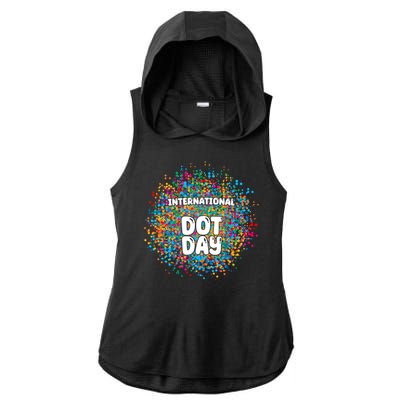 International Dot Day Ladies PosiCharge Tri-Blend Wicking Draft Hoodie Tank