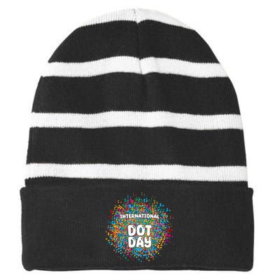 International Dot Day Striped Beanie with Solid Band