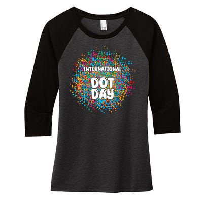 International Dot Day Women's Tri-Blend 3/4-Sleeve Raglan Shirt