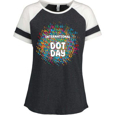 International Dot Day Enza Ladies Jersey Colorblock Tee