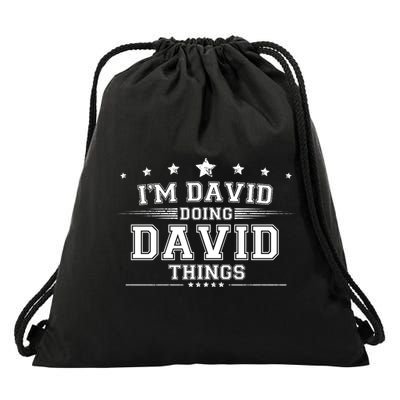 Im David Doing David Things Drawstring Bag
