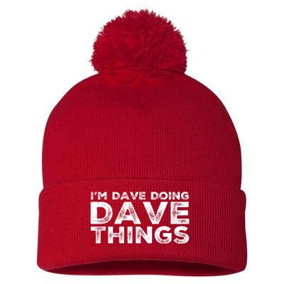 IM Dave Doing Dave Things Personalized Name Gifts Vintage Pom Pom 12in Knit Beanie