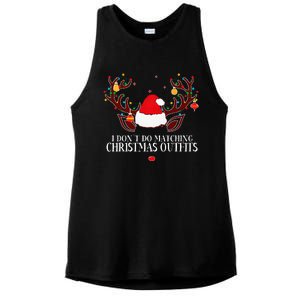 I Don't Do Matching Christmas Couples Xmas Ladies PosiCharge Tri-Blend Wicking Tank