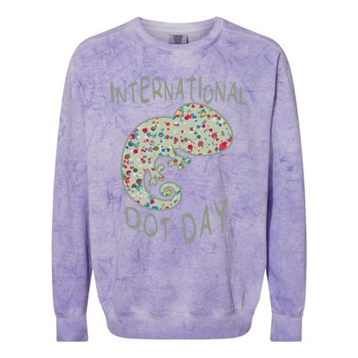 International Dot Day Funny Creative Colorful Dot Tween Cool Gift Colorblast Crewneck Sweatshirt