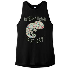 International Dot Day Funny Creative Colorful Dot Tween Cool Gift Ladies PosiCharge Tri-Blend Wicking Tank