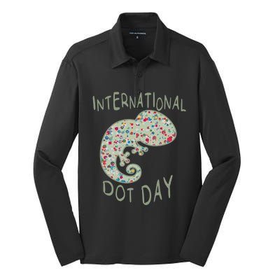 International Dot Day Funny Creative Colorful Dot Tween Cool Gift Silk Touch Performance Long Sleeve Polo