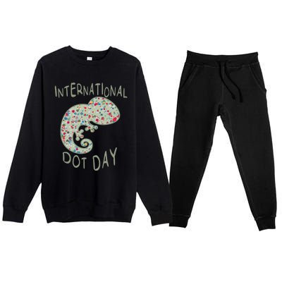 International Dot Day Funny Creative Colorful Dot Tween Cool Gift Premium Crewneck Sweatsuit Set