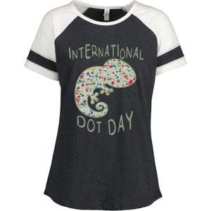 International Dot Day Funny Creative Colorful Dot Tween Cool Gift Enza Ladies Jersey Colorblock Tee