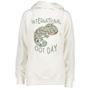 International Dot Day Funny Creative Colorful Dot Tween Cool Gift Womens Funnel Neck Pullover Hood