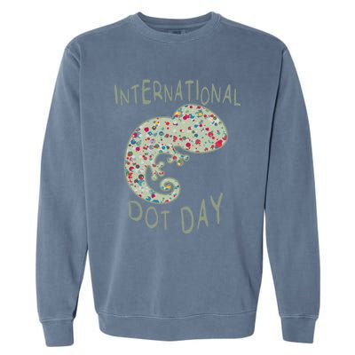 International Dot Day Funny Creative Colorful Dot Tween Cool Gift Garment-Dyed Sweatshirt